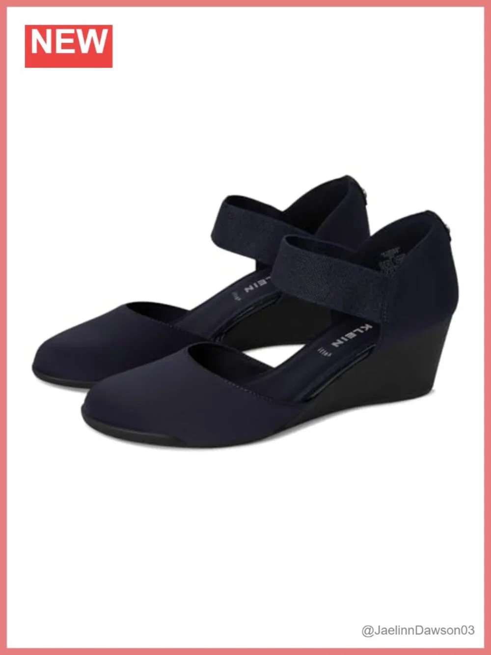 Anne Klein Women's Tiffany Wedge Sandals Stretch Fabric Rounded Toe Pull-On